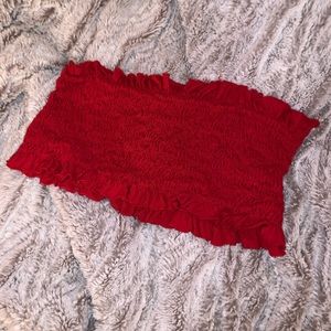 Red Ruffle Bandeau